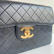 Chanel CF flapbag black lambskin 24k gold hardware large bag - 4