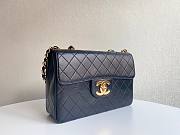 Chanel CF flapbag black lambskin 24k gold hardware large bag - 2