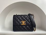 Chanel CF flapbag black 24k gold hardware medium bag - 1