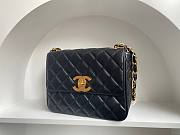 Chanel CF flapbag black lambskin 24k gold hardware medium bag - 2