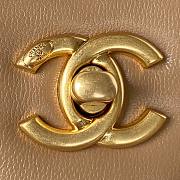 Chanel heart chain brown lambskin bag - 4