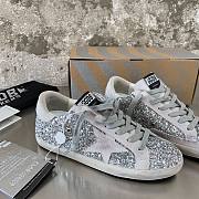 Golden Goose Super-Star all silver glittery sneakers - 6