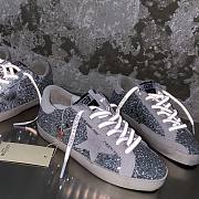 Golden Goose Super-Star all silver glittery sneakers - 5