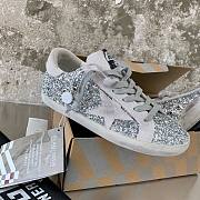 Golden Goose Super-Star all silver glittery sneakers - 3