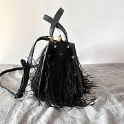 Valentino Vlogo Small leather with feathers bag - 6