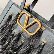 Valentino Vlogo Small leather with feathers bag - 2