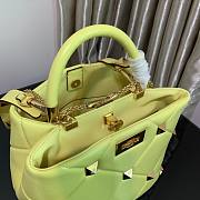 Valentino small Roman Stud Yellow Nappa Leather Bag - 6