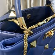 Valentino small Roman Stud Blue Nappa Leather Bag - 6