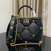 Valentino small Roman Stud Black Nappa Leather Bag - 1