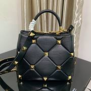 Valentino small Roman Stud Black Nappa Leather Bag - 6