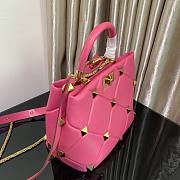 Valentino small Roman Stud Pink Nappa Leather Bag - 6