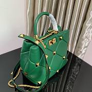 Valentino small Roman Stud Green Nappa Leather Bag - 6