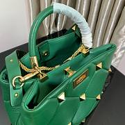 Valentino small Roman Stud Green Nappa Leather Bag - 5