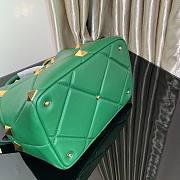 Valentino small Roman Stud Green Nappa Leather Bag - 4