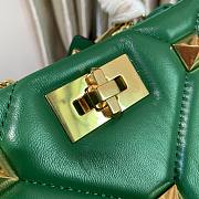 Valentino small Roman Stud Green Nappa Leather Bag - 2