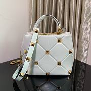 Valentino small Roman Stud White Nappa Leather Bag - 5