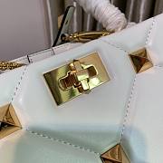 Valentino small Roman Stud White Nappa Leather Bag - 4