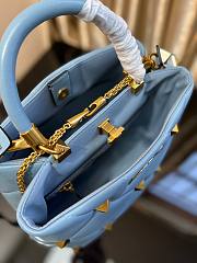 Valentino small Roman Stud Light Blue Nappa Leather Bag - 2