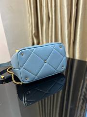 Valentino small Roman Stud Light Blue Nappa Leather Bag - 3