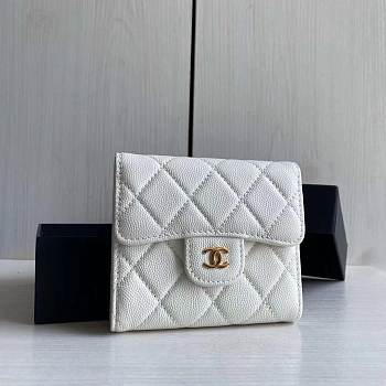 Chanel CF caviar gold wallet