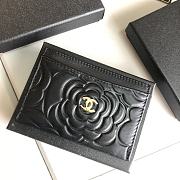 Chanel black rose card holder - 3