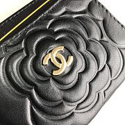 Chanel black rose card holder - 4