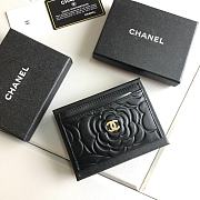 Chanel black rose card holder - 5