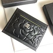 Chanel black rose silver card holder - 5