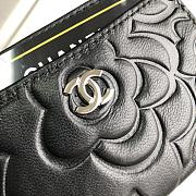 Chanel black rose silver card holder - 2