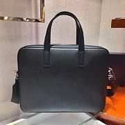 Prada Briefcase Saffiano Black Leather Work Bag - 6