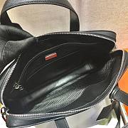 Prada Briefcase Saffiano Black Leather Work Bag - 2