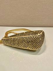 PRADA Crystal-embellished satin gold shoulder bag - 3