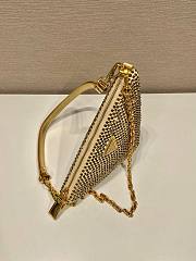 PRADA Crystal-embellished satin gold shoulder bag - 5