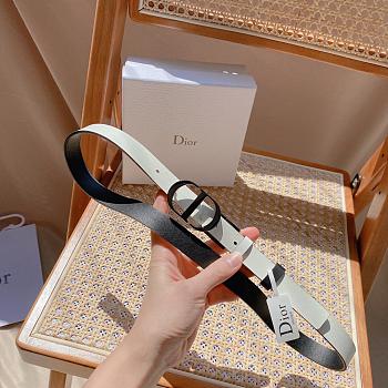 Dior 30 Montaigne Reversible White Belt 2.0cm