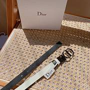 Dior 30 Montaigne Reversible White Belt 2.0cm - 5