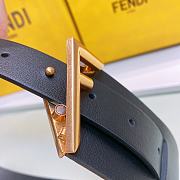 Fendi Fendi First Gold Logo Buckle Belt 6cm - 3