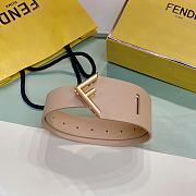 Fendi Fendi First Gold Logo Buckle Beige Belt 6cm - 6