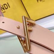 Fendi Fendi First Gold Logo Buckle Beige Belt 6cm - 3