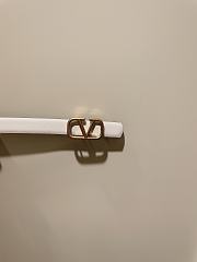 Valentino gold logo white leather belt 2.0cm - 6