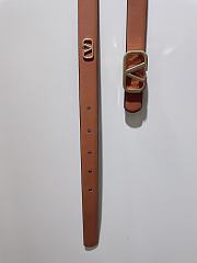 Valentino gold logo brown leather belt 2.0cm - 4