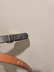 Valentino gold logo brown leather belt 2.0cm - 3