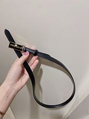 Miumiu black leather belt 1.5cm - 4