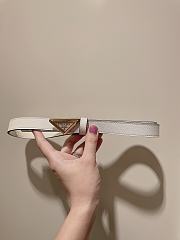 Prada Saffiano white logo belt 2.0cm - 1