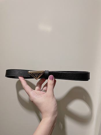 Prada Saffiano black logo belt 2.0cm