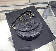 Chanel mini messenger 2023 black CC caviar leather bag - 4