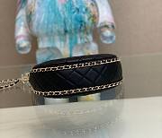 Chanel black lambskin pouch with chain bag - 6