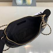 Chanel black lambskin pouch with chain bag - 4