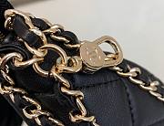 Chanel black lambskin pouch with chain bag - 3