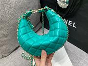 Chanel blue lambskin pouch with chain bag - 2