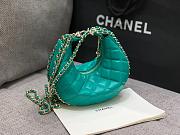 Chanel blue lambskin pouch with chain bag - 4